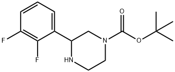 3-(2,3-二氟苯基)哌嗪-1-羧酸叔丁酯 结构式