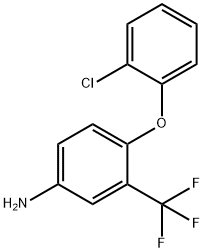 4-(2-CHLOROPHENOXY)-3-(TRIFLUOROMETHYL)ANILINE 结构式