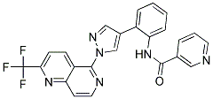 N-(2-(1-[2-(TRIFLUOROMETHYL)-1,6-NAPHTHYRIDIN-5-YL]-1H-PYRAZOL-4-YL)PHENYL)NICOTINAMIDE 结构式
