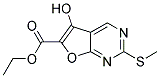 5-Hydroxy-2-methylsulfanyl-furo[2,3-d]pyrimidine-6-carboxylic acid ethyl ester 结构式
