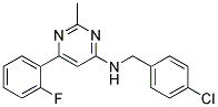 N-(4-CHLOROBENZYL)-6-(2-FLUOROPHENYL)-2-METHYLPYRIMIDIN-4-AMINE 结构式