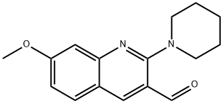 7-METHOXY-2-PIPERIDIN-1-YL-QUINOLINE-3-CARBALDEHYDE 结构式