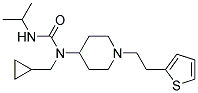 N-(CYCLOPROPYLMETHYL)-N'-ISOPROPYL-N-(1-[2-(2-THIENYL)ETHYL]PIPERIDIN-4-YL)UREA 结构式