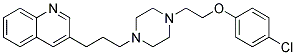 3-(3-(4-[2-(4-CHLOROPHENOXY)ETHYL]PIPERAZIN-1-YL)PROPYL)QUINOLINE 结构式