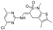 3-[[(4-CHLORO-6-METHYLPYRIMIDIN-2-YL)AMINO]METHYLIDENE]-1,5,6-TRIMETHYL-1,2,3,4-TETRAHYDRO-2,2-DIOXO-2LAMBDA6-THIENO-[2,3-C][1,2]THIAZINE 结构式