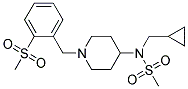 N-(CYCLOPROPYLMETHYL)-N-(1-[2-(METHYLSULFONYL)BENZYL]PIPERIDIN-4-YL)METHANESULFONAMIDE 结构式