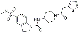 5-[(DIMETHYLAMINO)SULFONYL]-N-[1-(2-THIENYLACETYL)PIPERIDIN-4-YL]INDOLINE-1-CARBOXAMIDE 结构式