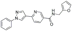 N-(2-FURYLMETHYL)-6-(1-PHENYL-1H-PYRAZOL-4-YL)NICOTINAMIDE 结构式