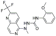 N-(2-METHOXYPHENYL)-2-METHYL-2-[2-(TRIFLUOROMETHYL)-1,6-NAPHTHYRIDIN-5-YL]HYDRAZINECARBOXAMIDE 结构式