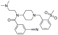 3-CYANO-N-[2-(DIMETHYLAMINO)ETHYL]-N-(1-[2-(METHYLSULFONYL)BENZYL]PIPERIDIN-4-YL)BENZAMIDE 结构式