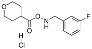 4-(3-FLUORO-BENZYLAMINO)-TETRAHYDRO-PYRAN-4-CARBOXYLIC ACID HYDROCHLORIDE 结构式