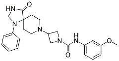 N-(3-METHOXYPHENYL)-3-(4-OXO-1-PHENYL-1,3,8-TRIAZASPIRO[4.5]DEC-8-YL)AZETIDINE-1-CARBOXAMIDE 结构式