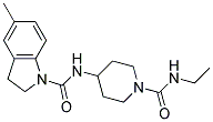 N-(1-[(ETHYLAMINO)CARBONYL]PIPERIDIN-4-YL)-5-METHYLINDOLINE-1-CARBOXAMIDE 结构式