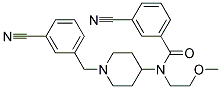 3-CYANO-N-[1-(3-CYANOBENZYL)PIPERIDIN-4-YL]-N-(2-METHOXYETHYL)BENZAMIDE 结构式