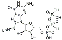 8-AZIDOGUANOSINE 5'-TRIPHOSPHATE 结构式