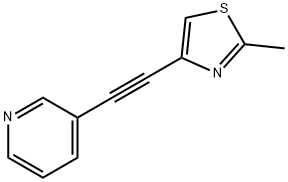 3-[(2-甲基-1,3-噻唑-4-基)乙炔基]吡啶 结构式