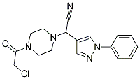 [4-(CHLOROACETYL)PIPERAZIN-1-YL](1-PHENYL-1H-PYRAZOL-4-YL)ACETONITRILE 结构式