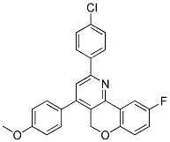 3-(4-CHLORO-PHENYL)-6-FLUORO-1-(4-METHOXY-PHENYL)-10H-9-OXA-4-AZA-PHENANTHRENE 结构式