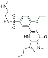 3-(4,7-DIHYDRO-1-METHYL-7-OXO-3-PROPYL-1H-PYRAZOLO[4,3-D]PYRIMIDIN-5-YL)-4-ETHOXY-N-[2-(METHYLAMINO)ETHYL]-BENZENESULFONAMIDE 结构式