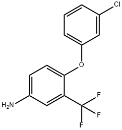 4-(3-CHLOROPHENOXY)-3-(TRIFLUOROMETHYL)ANILINE 结构式