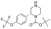(R)-2-(4-TRIFLUOROMETHOXY-PHENYL)-PIPERAZINE-1-CARBOXYLIC ACID TERT-BUTYL ESTER 结构式