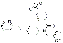 N-(2-FURYLMETHYL)-4-(METHYLSULFONYL)-N-[1-(2-PYRIDIN-2-YLETHYL)PIPERIDIN-4-YL]BENZAMIDE 结构式