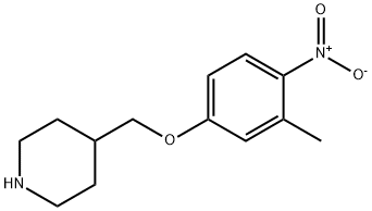 4-[(3-METHYL-4-NITROPHENOXY)METHYL]PIPERIDINE 结构式
