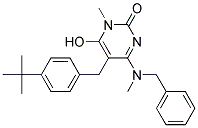 4-(BENZYL-METHYL-AMINO)-5-(4-TERT-BUTYL-BENZYL)-6-HYDROXY-1-METHYL-1H-PYRIMIDIN-2-ONE 结构式