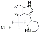 3-(PIPERIDIN-3-YL)-4-(TRIFLUOROMETHYL)-1H-INDOLE HYDROCHLORIDE 结构式