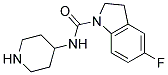 5-FLUORO-N-PIPERIDIN-4-YLINDOLINE-1-CARBOXAMIDE 结构式