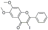 3-IODO-6,7-DIMETHOXY-2-PHENYL-CHROMEN-4-ONE 结构式