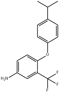 4-(4-ISOPROPYLPHENOXY)-3-(TRIFLUOROMETHYL)ANILINE 结构式