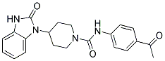 N-(4-ACETYLPHENYL)-4-(2-OXO-2,3-DIHYDRO-1H-BENZIMIDAZOL-1-YL)PIPERIDINE-1-CARBOXAMIDE 结构式