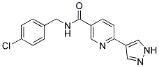 N-(4-CHLOROBENZYL)-6-(1H-PYRAZOL-4-YL)NICOTINAMIDE 结构式