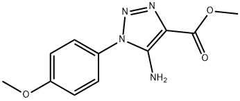 5-氨基-1-(4-甲氧苯基)-1H-1,2,3-三氮唑-4-甲酸甲酯 结构式