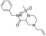 4-ALLYL-N-BENZYL-1-(METHYLSULFONYL)PIPERAZINE-2-CARBOXAMIDE 结构式