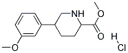 METHYL 5-(3-METHOXYPHENYL)PIPERIDINE-2-CARBOXYLATE HYDROCHLORIDE 结构式