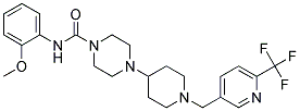 N-(2-METHOXYPHENYL)-4-(1-([6-(TRIFLUOROMETHYL)PYRIDIN-3-YL]METHYL)PIPERIDIN-4-YL)PIPERAZINE-1-CARBOXAMIDE 结构式