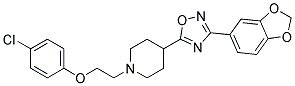 4-[3-(1,3-BENZODIOXOL-5-YL)-1,2,4-OXADIAZOL-5-YL]-1-[2-(4-CHLOROPHENOXY)ETHYL]PIPERIDINE 结构式