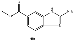 2-氨基-1H-苯并[D]咪唑-5-甲酸甲酯氢溴酸盐 结构式
