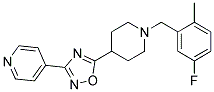 4-(5-[1-(5-FLUORO-2-METHYLBENZYL)PIPERIDIN-4-YL]-1,2,4-OXADIAZOL-3-YL)PYRIDINE 结构式