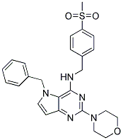 (5-BENZYL-2-MORPHOLIN-4-YL-5H-PYRROLO[3,2-D]PYRIMIDIN-4-YL)-(4-METHANESULFONYL-BENZYL)-AMINE 结构式