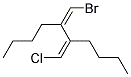 5-[1-Bromo-meth-(Z)-ylidene]-6-[1-chloro-meth-(Z)-ylidene]-decane 结构式
