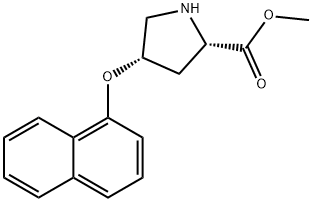 METHYL (2S,4S)-4-(1-NAPHTHYLOXY)-2-PYRROLIDINECARBOXYLATE 结构式