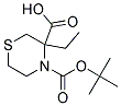 N-BOC-THIOMORPHOLINE-3-CARBOXYLIC ACID ETHYL ESTER 结构式