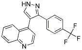 4-[3-(4-(TRIFLUOROMETHYL)PHENYL)-1H-PYRAZOL-4-YL]QUINOLINE 结构式