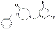 4-BENZYL-1-(3,5-DIFLUOROBENZYL)-1,4-DIAZEPAN-5-ONE 结构式