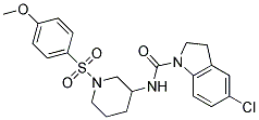 5-CHLORO-N-(1-[(4-METHOXYPHENYL)SULFONYL]PIPERIDIN-3-YL)INDOLINE-1-CARBOXAMIDE 结构式