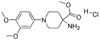 METHYL 4-AMINO-1-(3,4-DIMETHOXYPHENYL)PIPERIDINE-4-CARBOXYLATE HYDROCHLORIDE 结构式