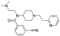 3-CYANO-N-[2-(DIMETHYLAMINO)ETHYL]-N-[1-(2-PYRIDIN-2-YLETHYL)PIPERIDIN-4-YL]BENZAMIDE 结构式